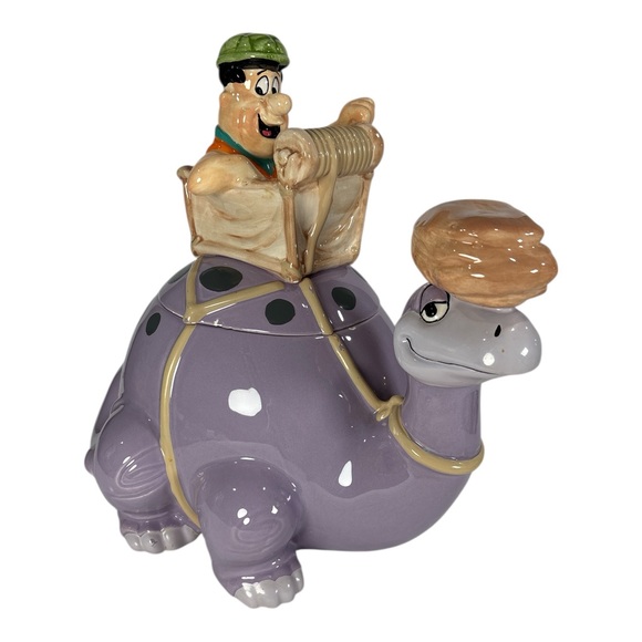 Fred And Dino Cookie Jar - Cartoon Network - Warner Brothers-1997- Hanna Barbera